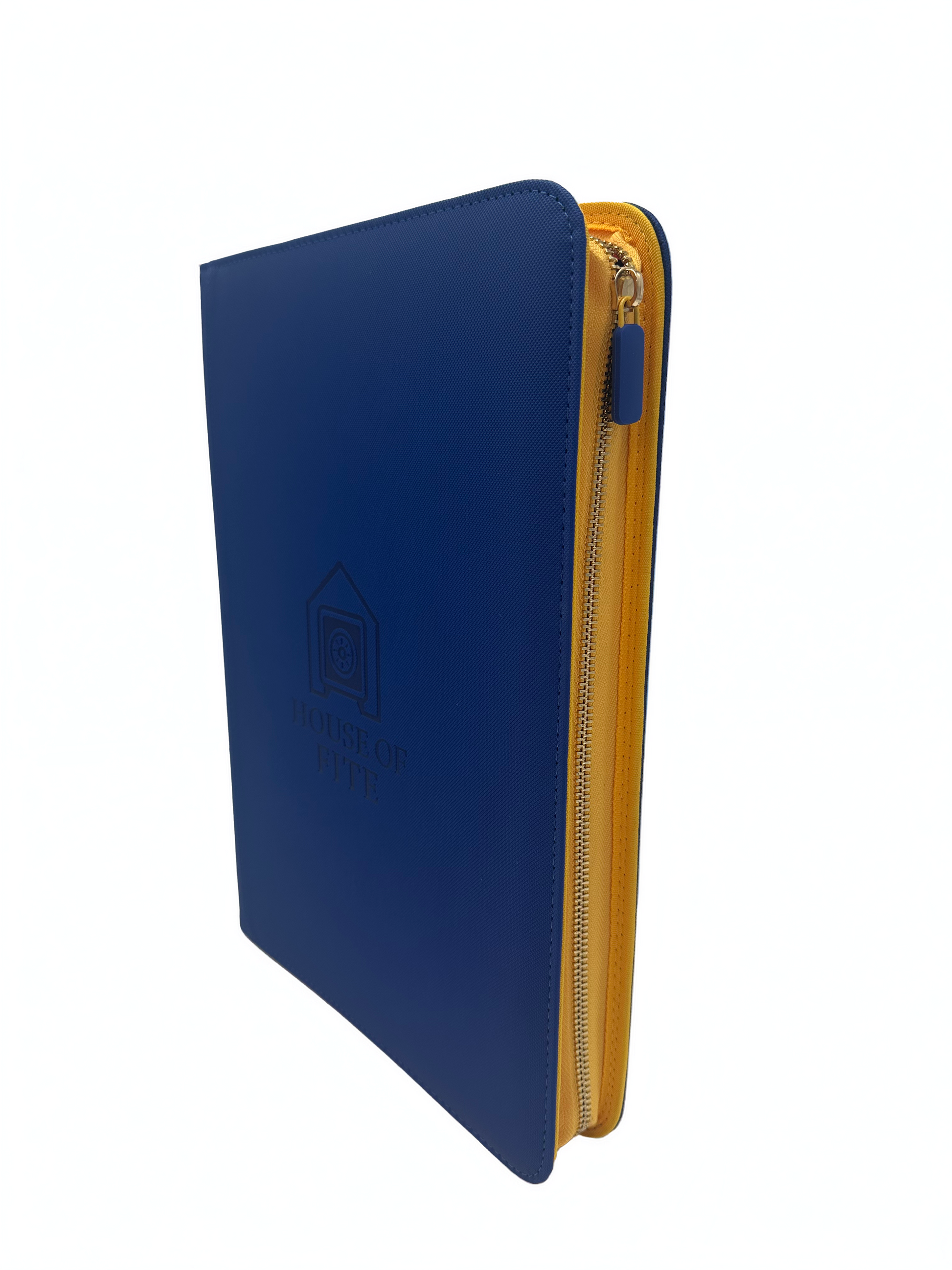Blue and Gold zippered Binder 